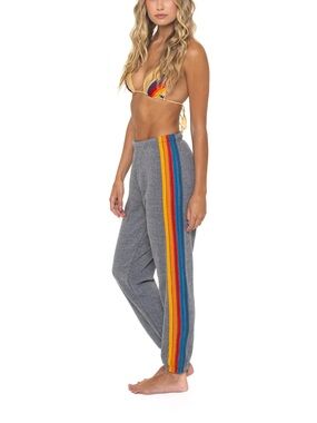 NWT AVIATOR NATION 5 Stripe Sweatpants!